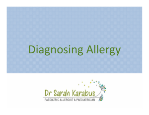 Diagnosing Allergy 