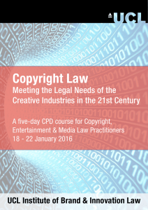 Copyright Law Meeting the Legal Needs of the