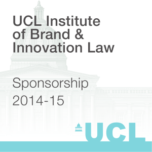 UCL UCL Institute of Brand &amp; Innovation Law