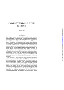 UNDERSTANDING  CIVIL JUSTICE Hazel  Genn