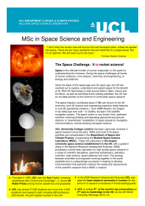 MSc in Space Science and Engineering