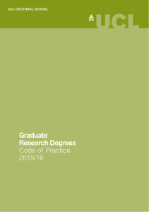 Graduate Research Degrees Code of  Practice 2015/16