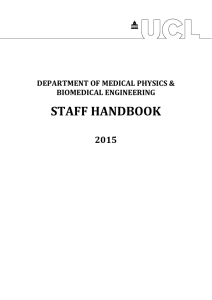 STAFF	HANDBOOK  2015 DEPARTMENT	OF	MEDICAL	PHYSICS	&amp;