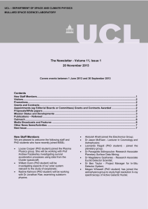 The Newsletter - Volume 11, Issue 1 20 November 2013 Contents