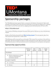 Sponsorship packages