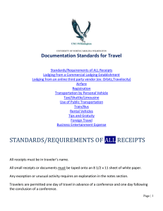 Documentation Standards for Travel