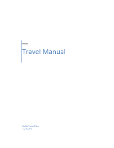 Travel Manual  UNCW UNCW Travel Office