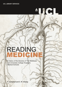 READING MEDICINE A history of the libraries of The Middlesex