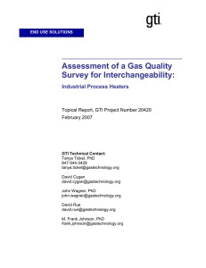 Assessment of a Gas Quality Survey for Interchangeability: Industrial Process Heaters