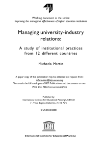 Managing university-industry relations: A study of institutional practices from 12 different countries