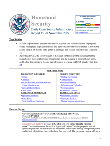 Homeland Security  Daily Open Source Infrastructure
