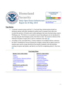 Homeland Security Daily Open Source Infrastructure Report for 28 May 2010