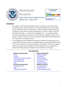 Homeland Security  Daily Open Source Infrastructure