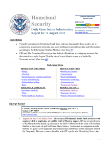 Homeland Security Daily Open Source Infrastructure Report for 31 August 2010