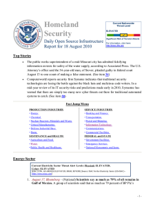 Homeland Security Daily Open Source Infrastructure Report for 18 August 2010