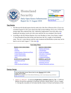 Homeland Security Daily Open Source Infrastructure Report for 13 August 2010