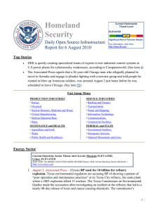Homeland Security Daily Open Source Infrastructure Report for 6 August 2010