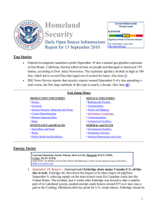 Homeland Security Daily Open Source Infrastructure Report for 13 September 2010