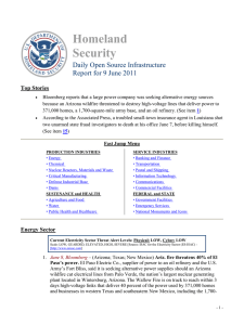 Homeland Security Daily Open Source Infrastructure Report for 9 June 2011