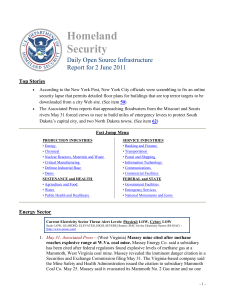 Homeland Security Daily Open Source Infrastructure Report for 2 June 2011