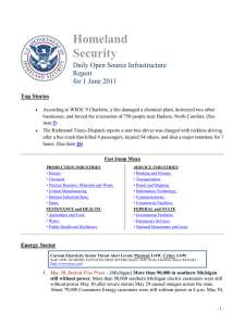 Homeland Security Daily Open Source Infrastructure Report