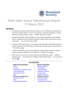 Daily Open Source Infrastructure Report 15 March 2012 Top Stories