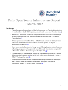 Daily Open Source Infrastructure Report 7 March 2012 Top Stories