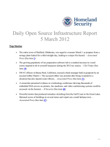 Daily Open Source Infrastructure Report 5 March 2012 Top Stories