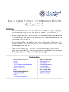 Daily Open Source Infrastructure Report 05 April 2013 Top Stories