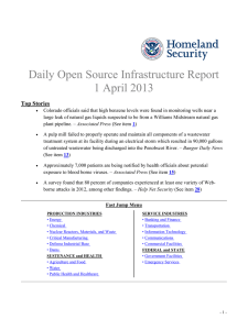 Daily Open Source Infrastructure Report 1 April 2013 Top Stories