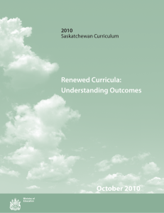 Renewed Curricula: Understanding Outcomes October 2010 2010
