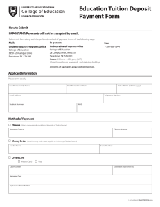 Education Tuition Deposit  Payment Form How to Submit