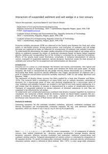 Interaction of suspended sediment and salt wedge in a river...