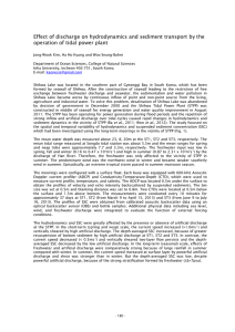 Effect of discharge on hydrodynamics and sediment transport by the