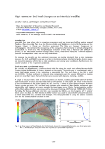 High resolution bed level changes on an intertidal mudflat