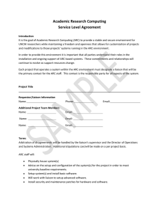 Academic Research Computing Service Level Agreement