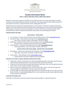 Faculty Information Sheet  John A. Lejeune Education Center, MCB Camp Lejeune