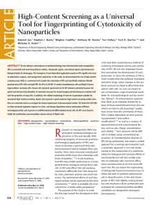 High-Content Screening as a Universal Tool for Fingerprinting of Cytotoxicity of Nanoparticles