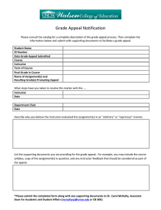 Grade Appeal Notification