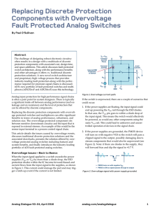 Replacing Discrete Protection Components with Overvoltage Fault Protected Analog Switches By Paul O’Sullivan