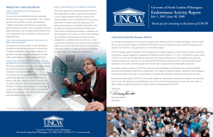 Endowment Activity Report University of North Carolina Wilmington FREQUENTLY ASKED QUESTIONS: