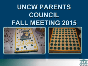 UNCW PARENTS COUNCIL FALL MEETING 2015