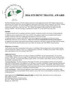 2016 STUDENT TRAVEL AWARD