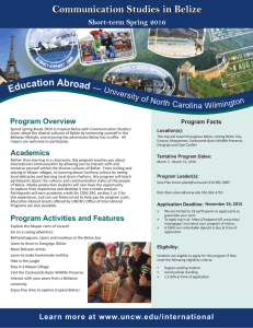 Communication Studies in Belize  Educati on Abroad