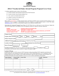 6-17 Faculty-led Study Abroad Program Proposal Cover Form 201 International Programs