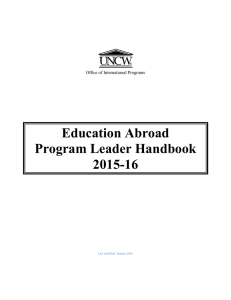 Education Abroad Program Leader Handbook 2015-16