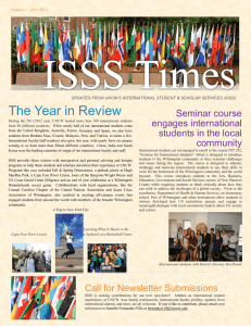 The Year in Review Seminar course engages international Volume 1:  2011/2012