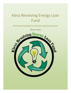 Kless Revolving Energy Loan Fund Participant feedback on the post-approval process