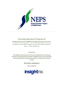   Nursing Education Program of  Saskatchewan (NEPS) Employment Survey: 