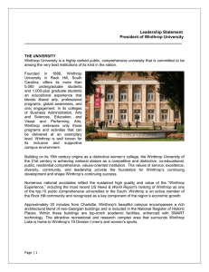 Leadership Statement President of Winthrop University _____________________________________________________________________